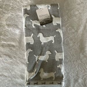 - Bamboo Set of 2 dachshund themed dish towels